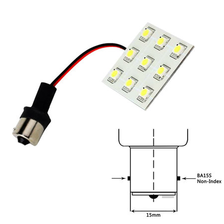 LUNASEA LIGHTING White Led Bulb Ba15S 12V Ac Or 10-30V Dc LLB-229W-21-00